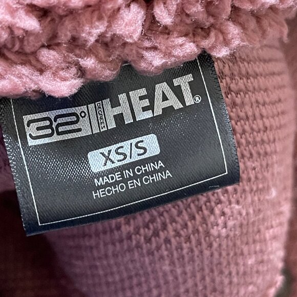 New 32 Degrees Fuzzy Shacket Jacket Dusty Pink Size XS/S Snap Front - Picture 4 of 8